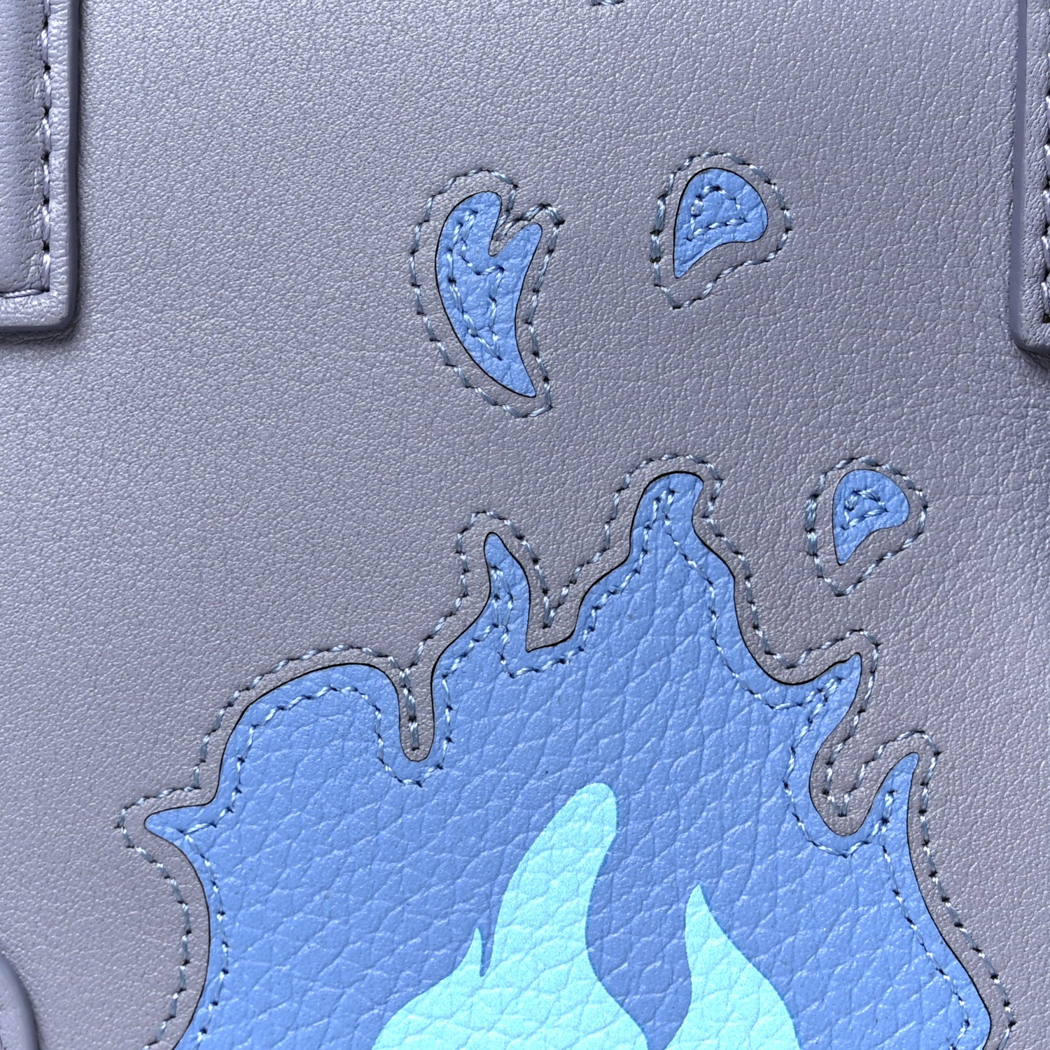 Loewe X HOWLS MOVING CASTLE Satin Calfskin Calcifer Amazona 16 Blueberry 10 of 12