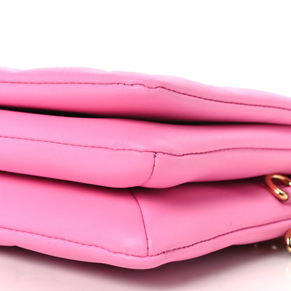 Louis Vuitton Lambskin Embossed Monogram Vuittamins Pochette Coussin Rose Violet 8 of 9
