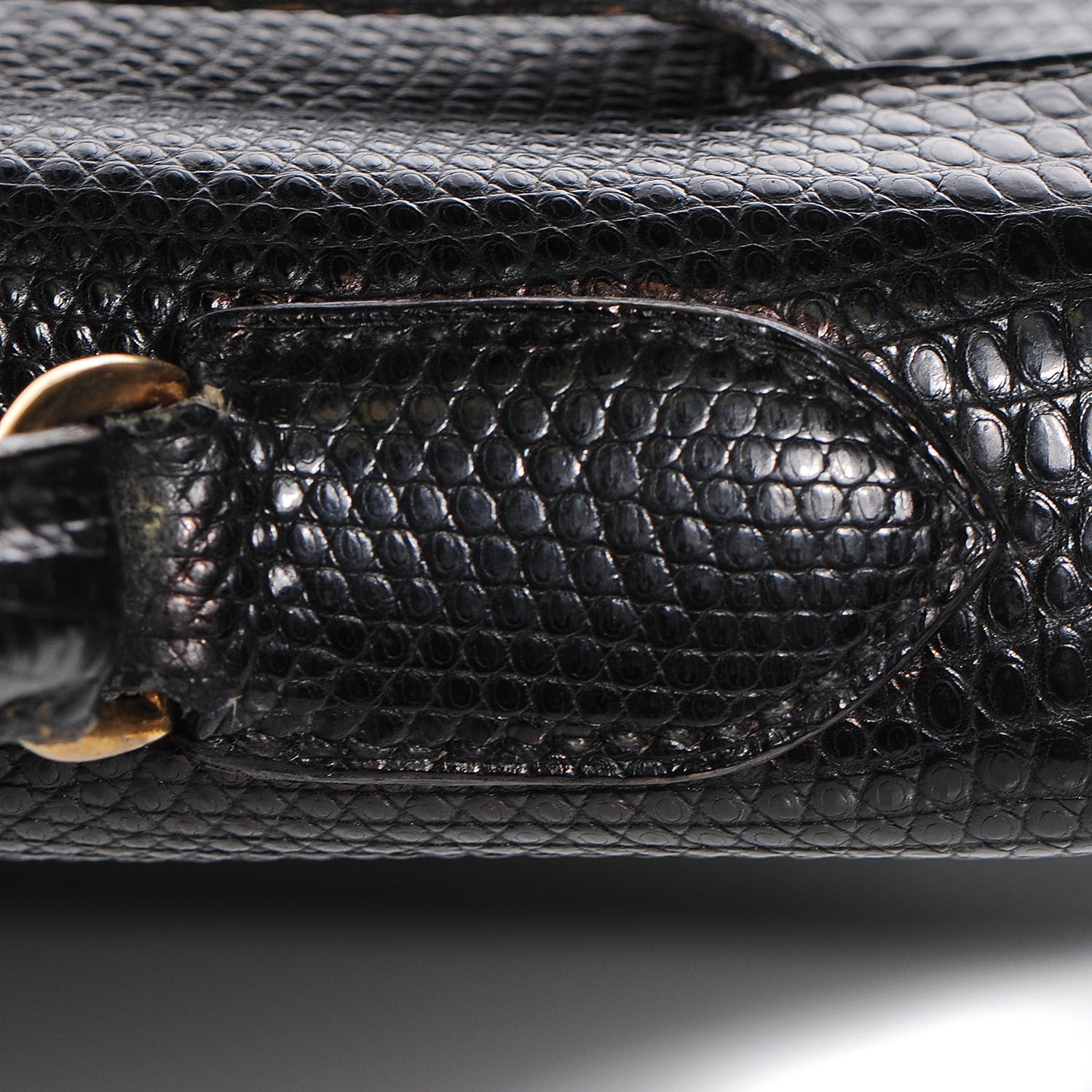 Hermes Lizard Kelly Sellier 28 Black 16 of 26