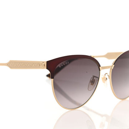 Gucci Round Metal GG0074S Sunglasses Black Gold 4 of 7