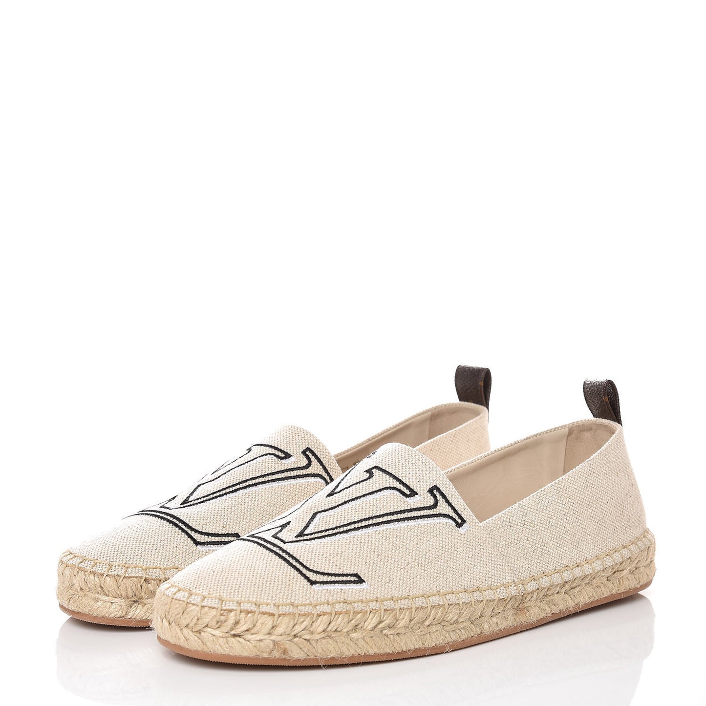Canvas Seashore Espadrille Flats 37 Ecru