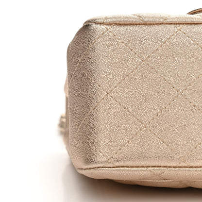 Chanel Metallic Lambskin Quilted Mini Square Flap Gold 8 of 10