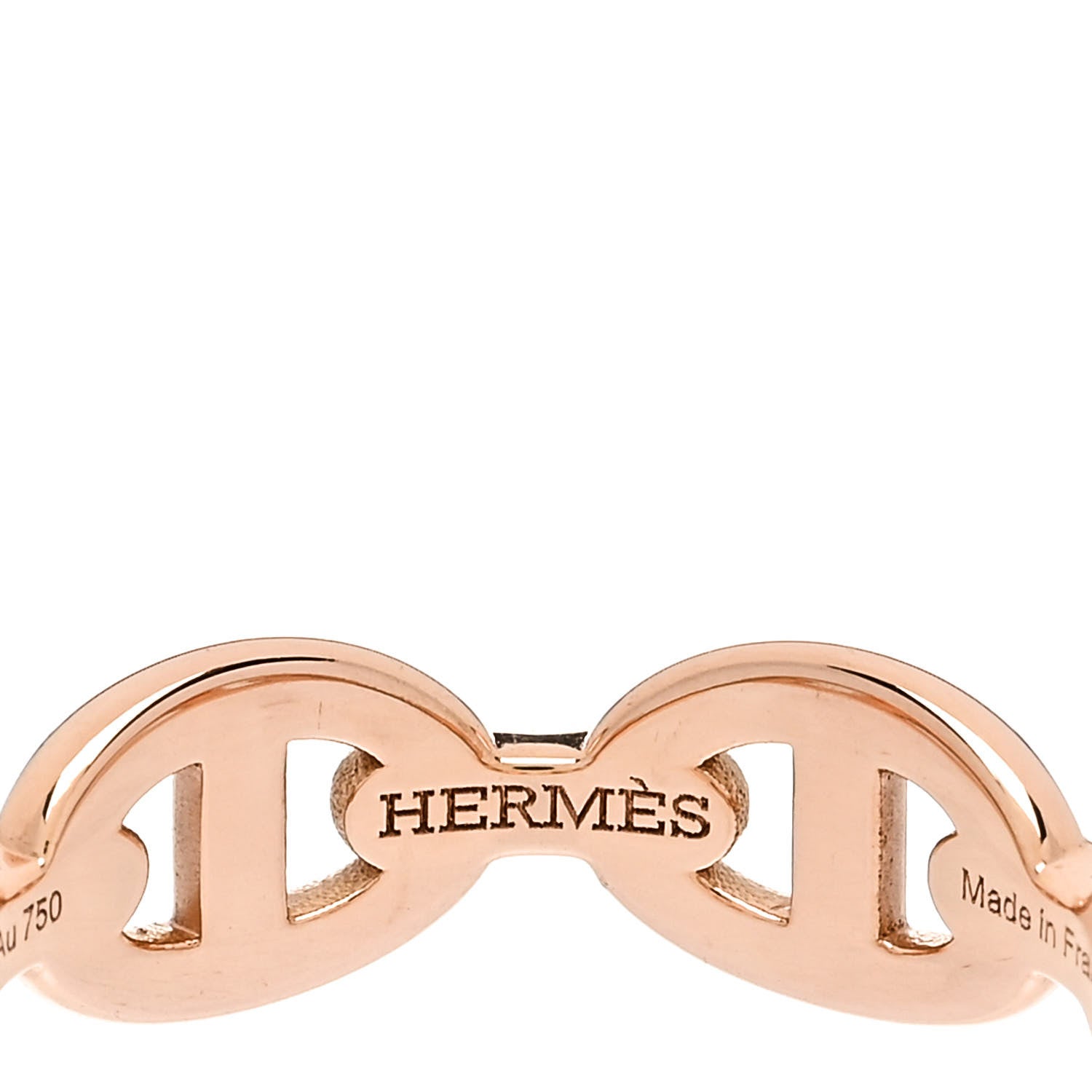 Hermes 18K Rose Gold PM Chaine D'Ancre Enchainee Ring 51 5.75 4 of 9