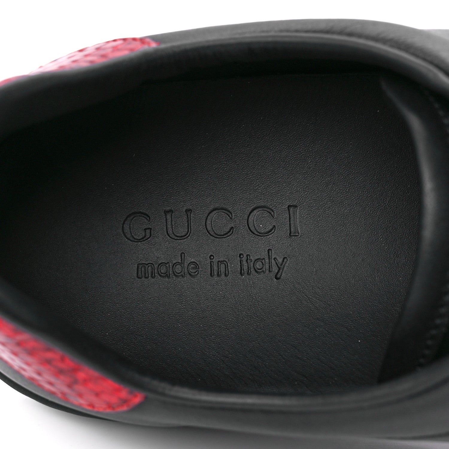 Gucci Miro Soft Calfskin Ayers Web Mens Ace Sneakers 8.5 Black Rosso 8 of 9