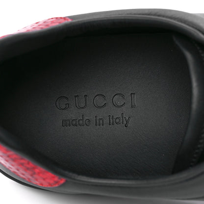 Gucci Miro Soft Calfskin Ayers Web Mens Ace Sneakers 8.5 Black Rosso 8 of 9
