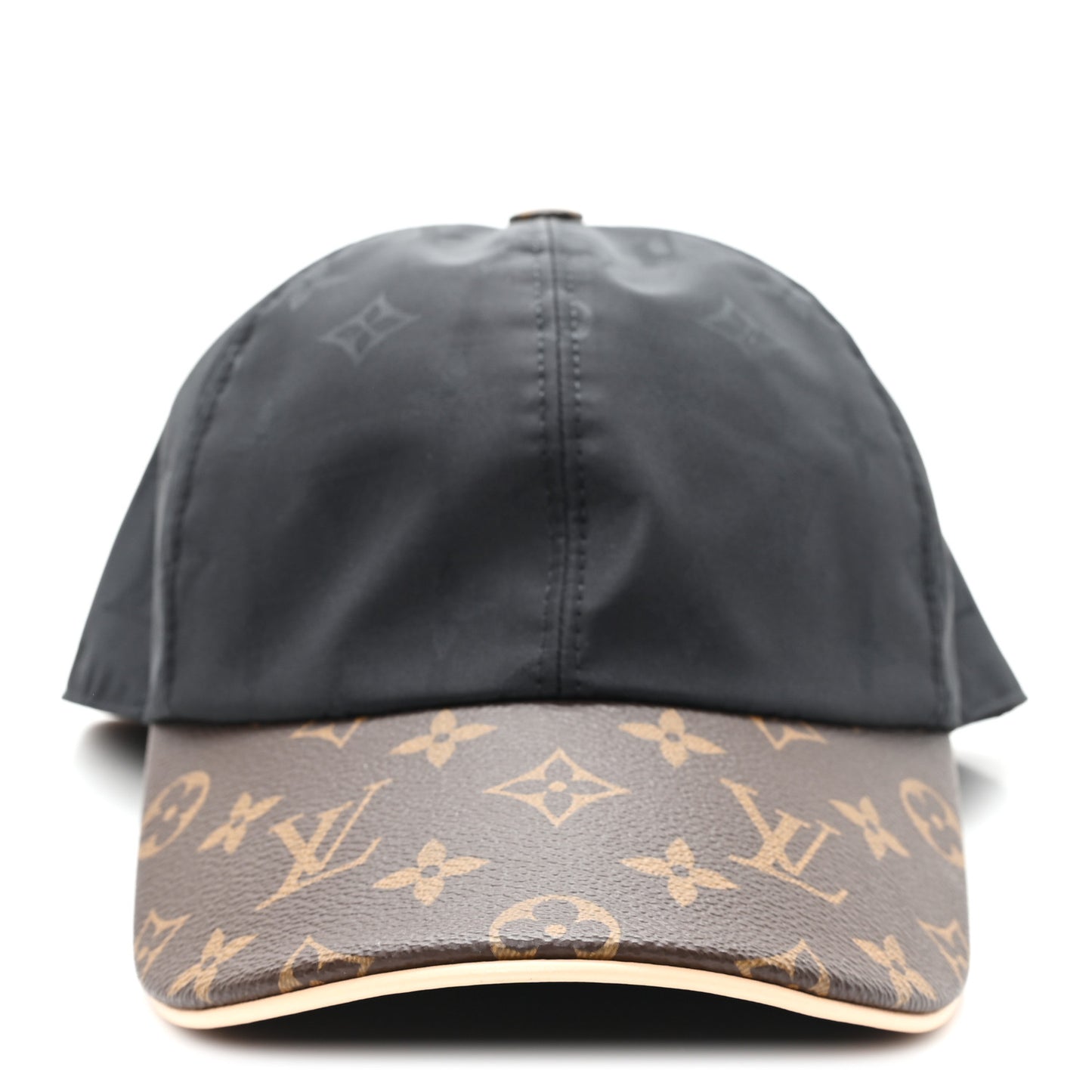 Polyester Silk Monogram LV Get Ready Cap L Black
