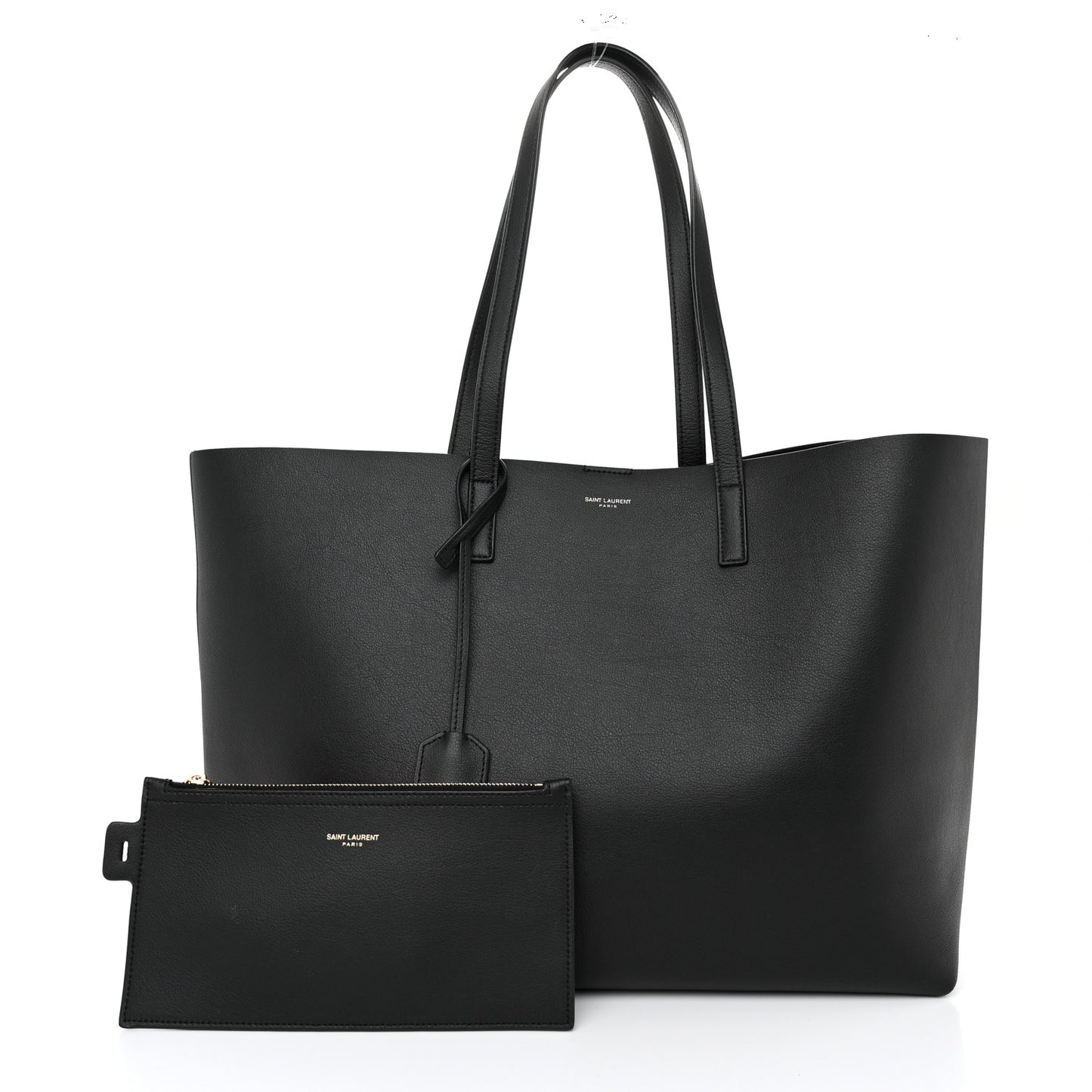 Calfskin Large Shopping Tote Black