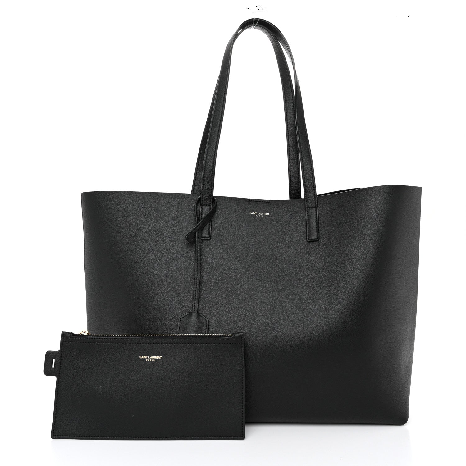 Saint Laurent Calfskin Large Shopping Tote Black 3 of 11