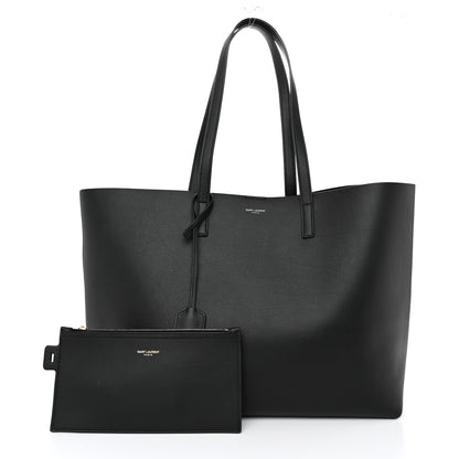 Saint Laurent Calfskin Large Shopping Tote Black 3 of 11