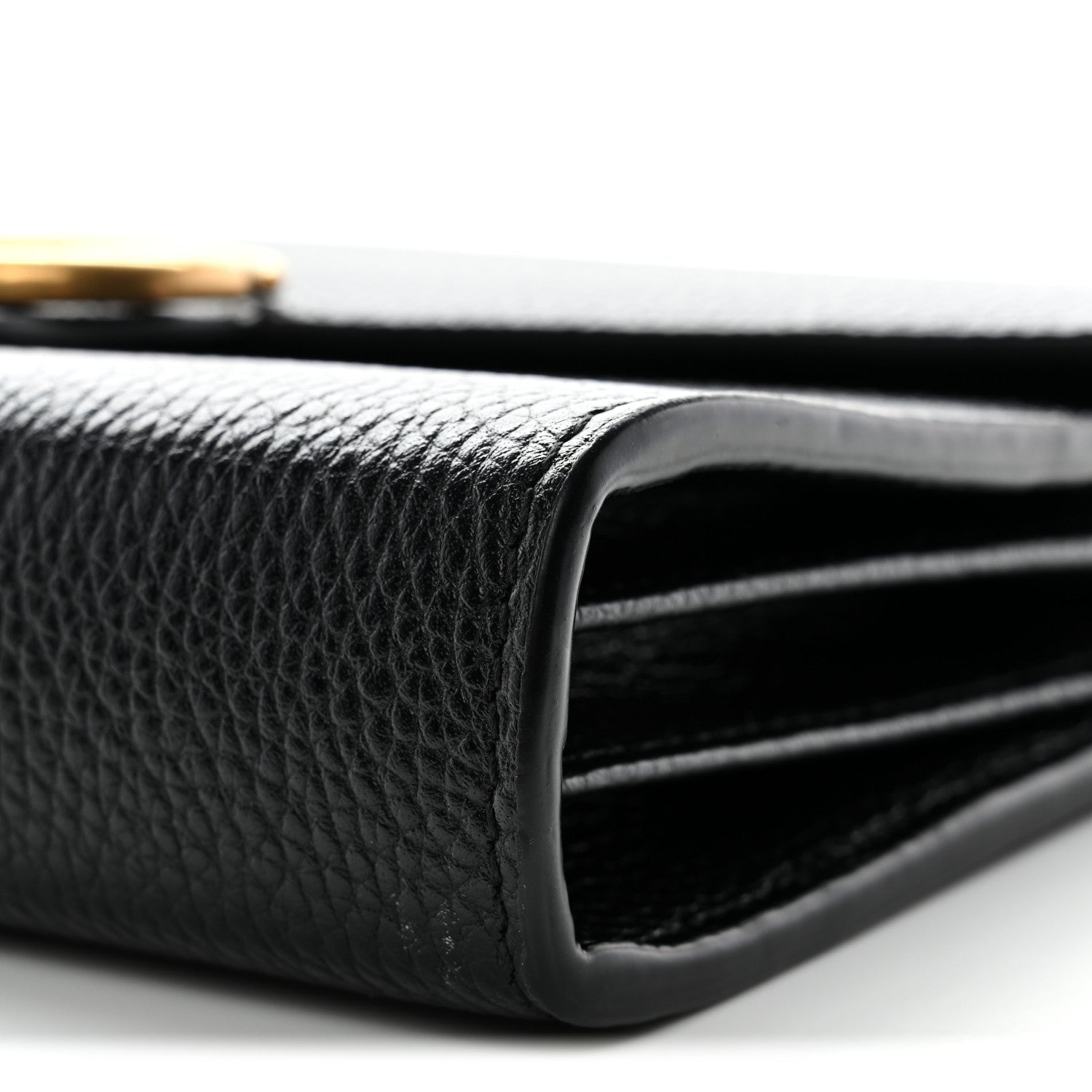 Gucci Calfskin GG Marmont Chain Wallet Black 10 of 11