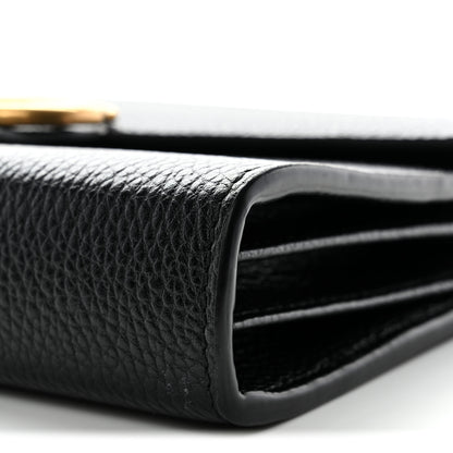 Gucci Calfskin GG Marmont Chain Wallet Black 10 of 11