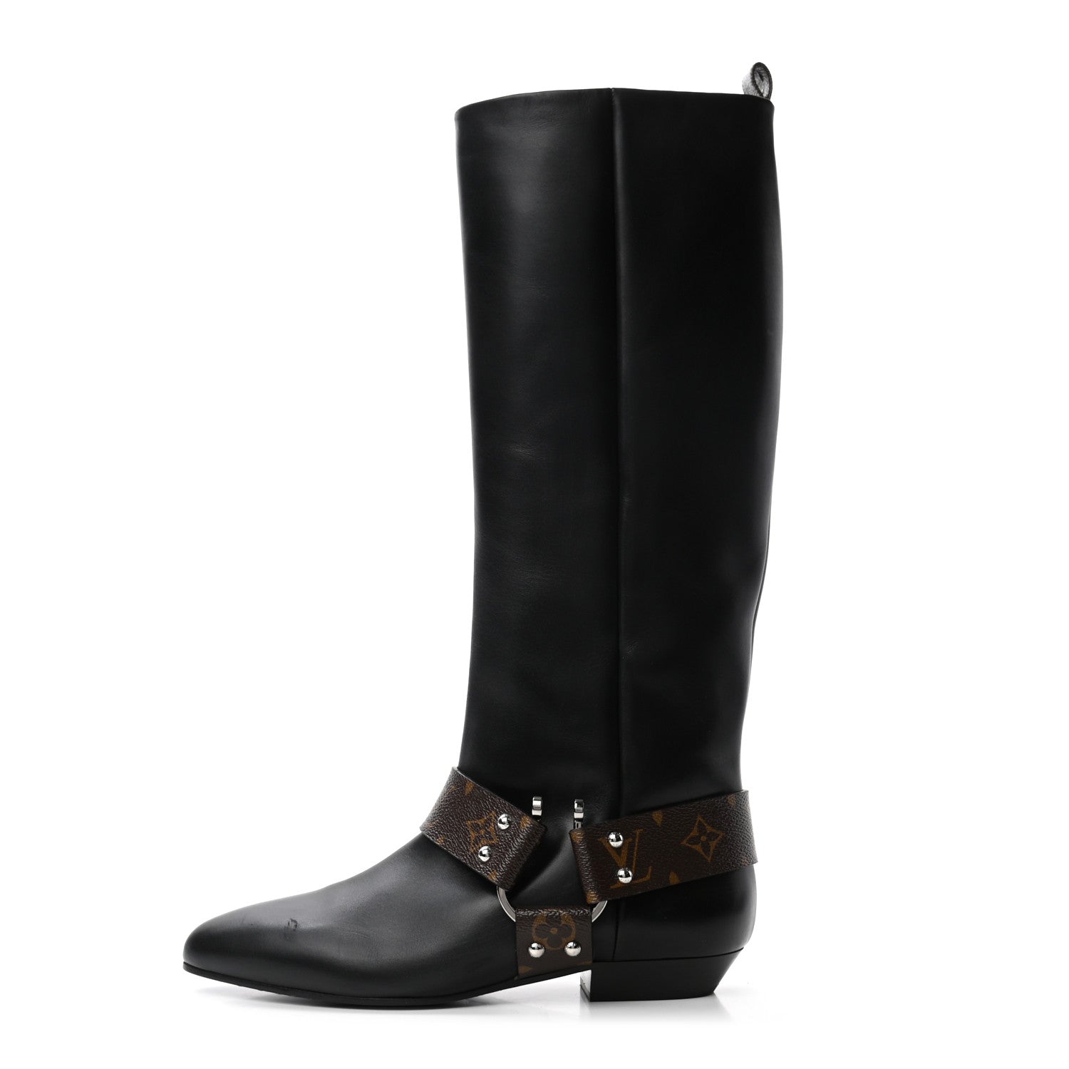 Louis Vuitton Calfskin Monogram Rhapsody High Boots 40 Black 1 of 8
