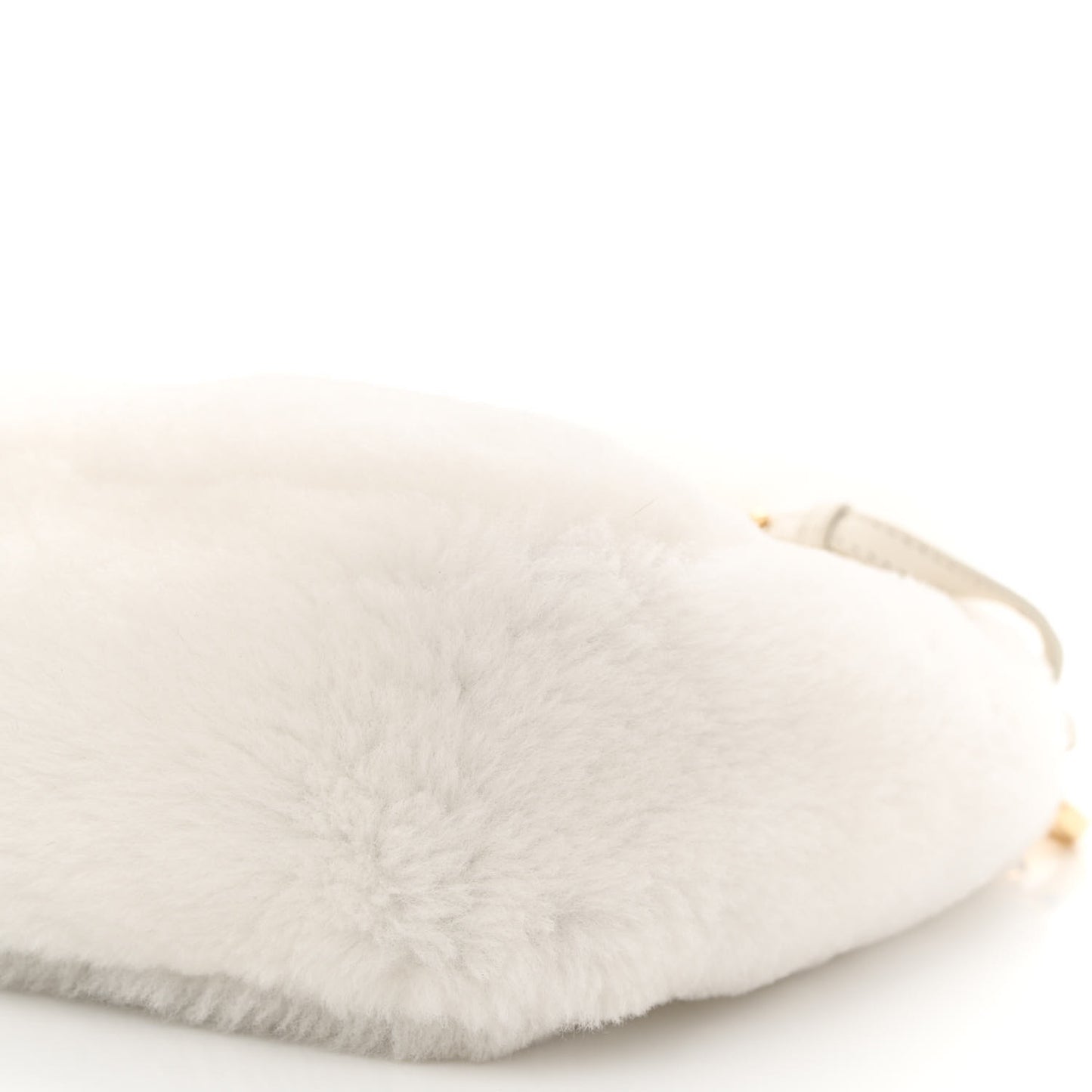 Shearling Nappa Mini Re-Edition Shoulder Bag White