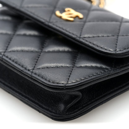 Chanel Lambskin Quilted Pearl Crush Flap With Chain Black 10 of 11