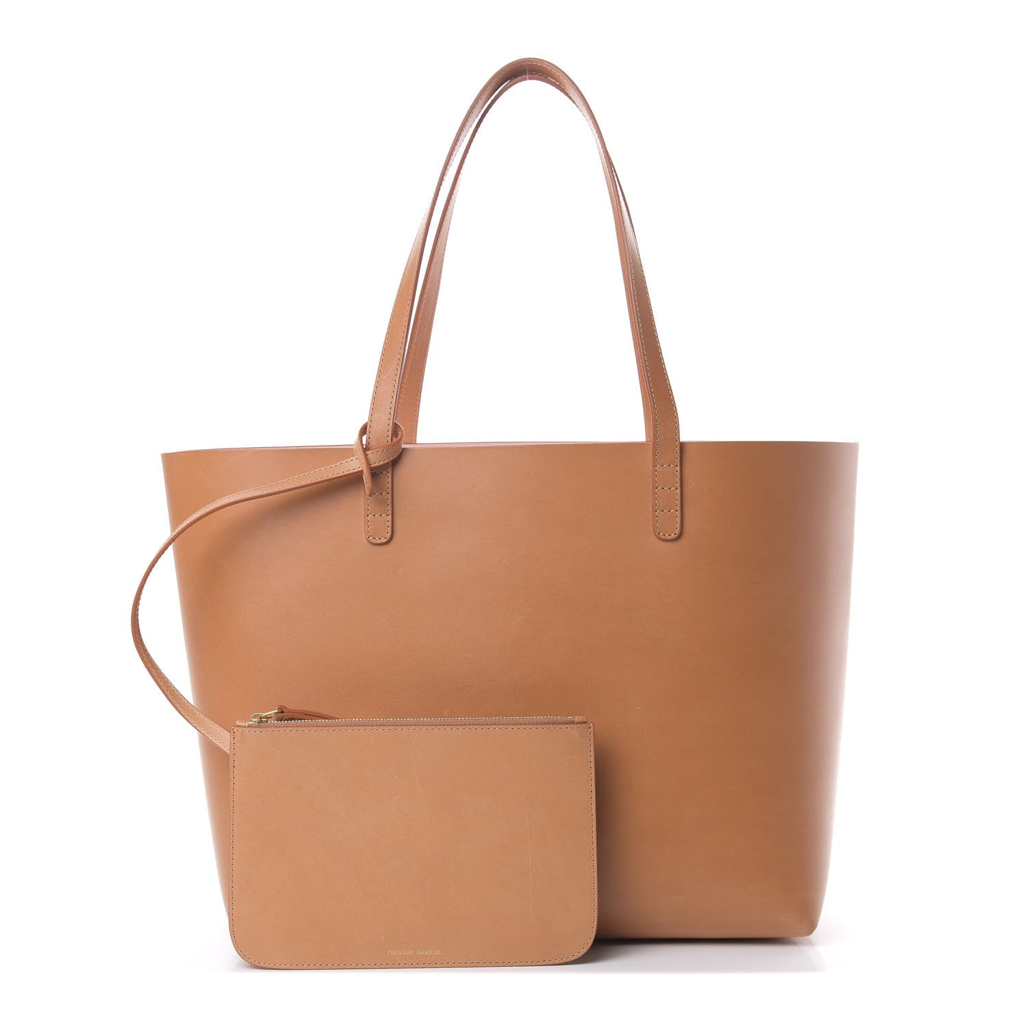 Mansur Gavriel Calfskin Large Shopping Tote Cammello Rosa 1 of 13