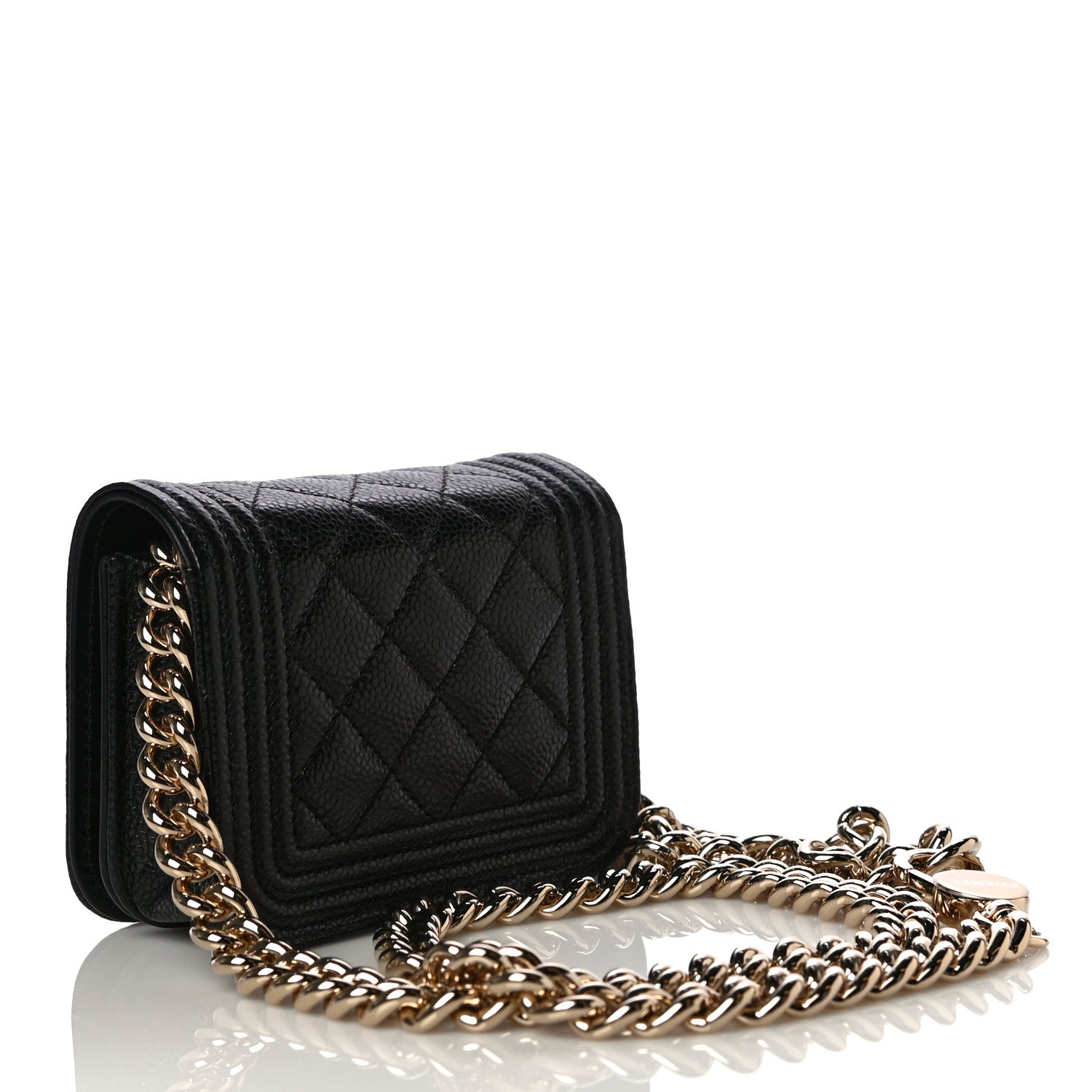 Chanel Caviar Quilted Boy Flap Waist Belt Bag Black 2 of 14