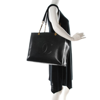 Chanel Caviar CC Shopper Tote Black 2 of 8