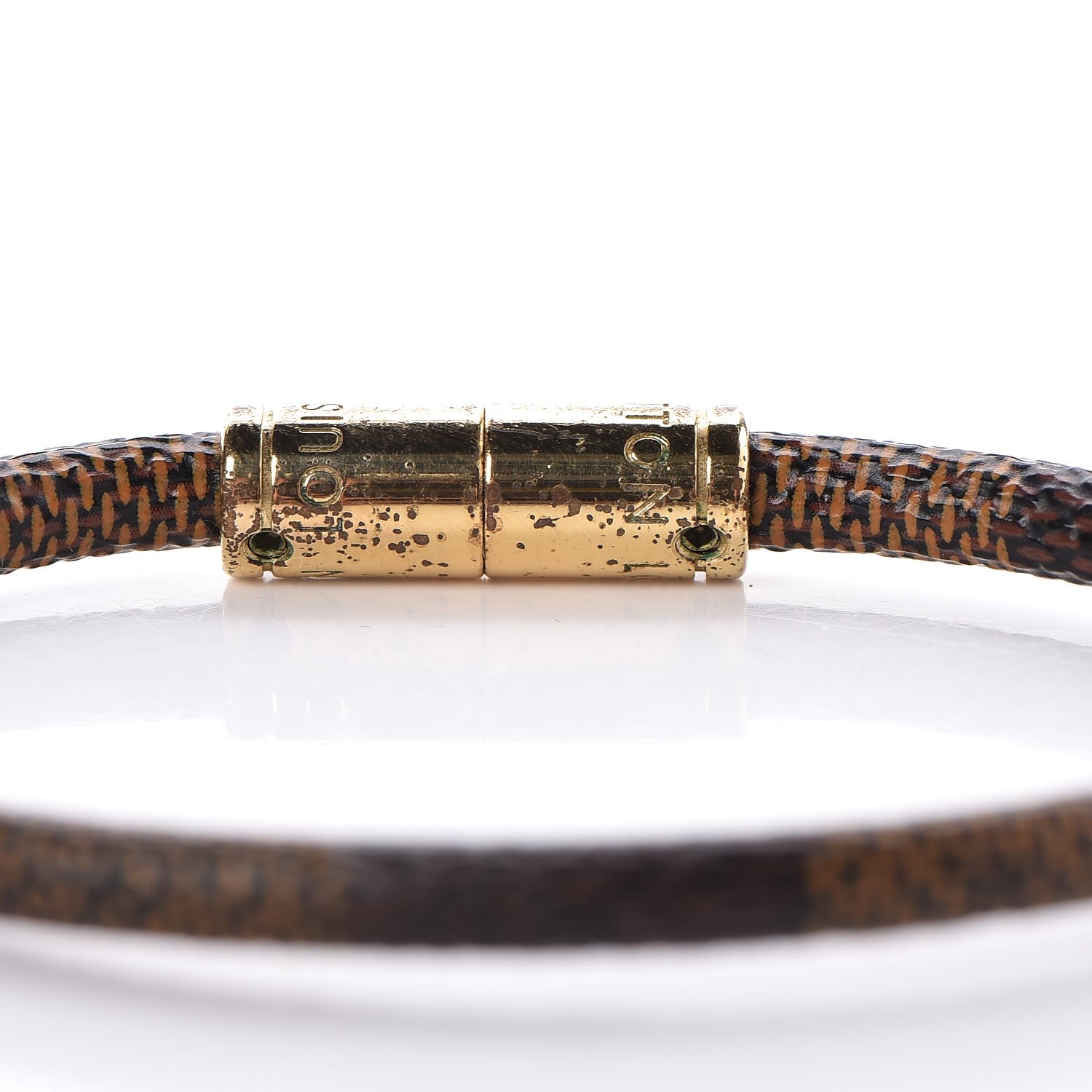 Louis Vuitton Damier Ebene Keep It Bracelet 17 5 of 6
