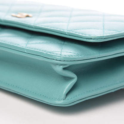 Chanel Calfskin Quilted Wallet On Chain WOC Green 11 of 11