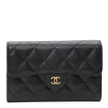 Chanel Caviar Quilted Small Flap Wallet Black 1 of 8