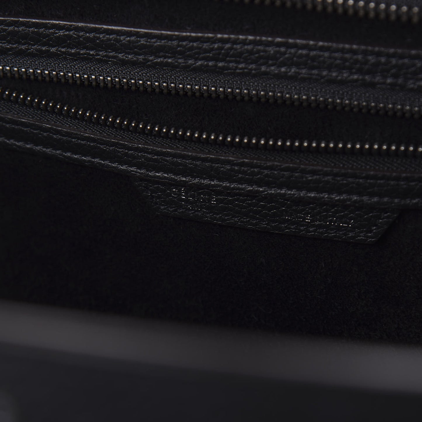 Drummed Calfskin Mini Luggage Black