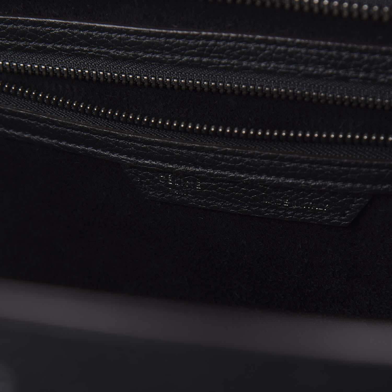 Celine Drummed Calfskin Mini Luggage Black 9 of 13