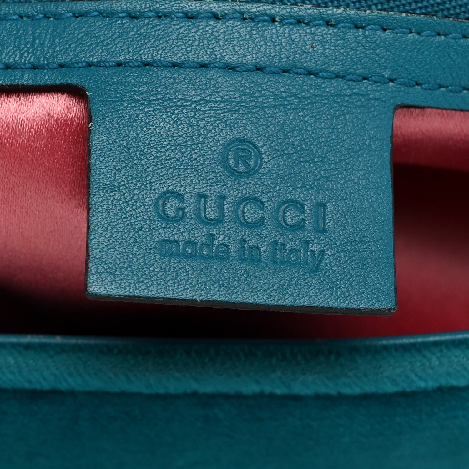 Gucci Velvet Matelasse Small GG Marmont Shoulder Bag Pavone Cyan 6 of 10