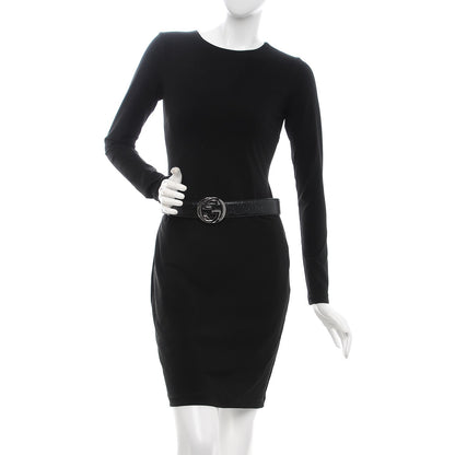 Gucci Guccissima Signature Interlocking G 40mm Belt 80 32 Black 2 of 12