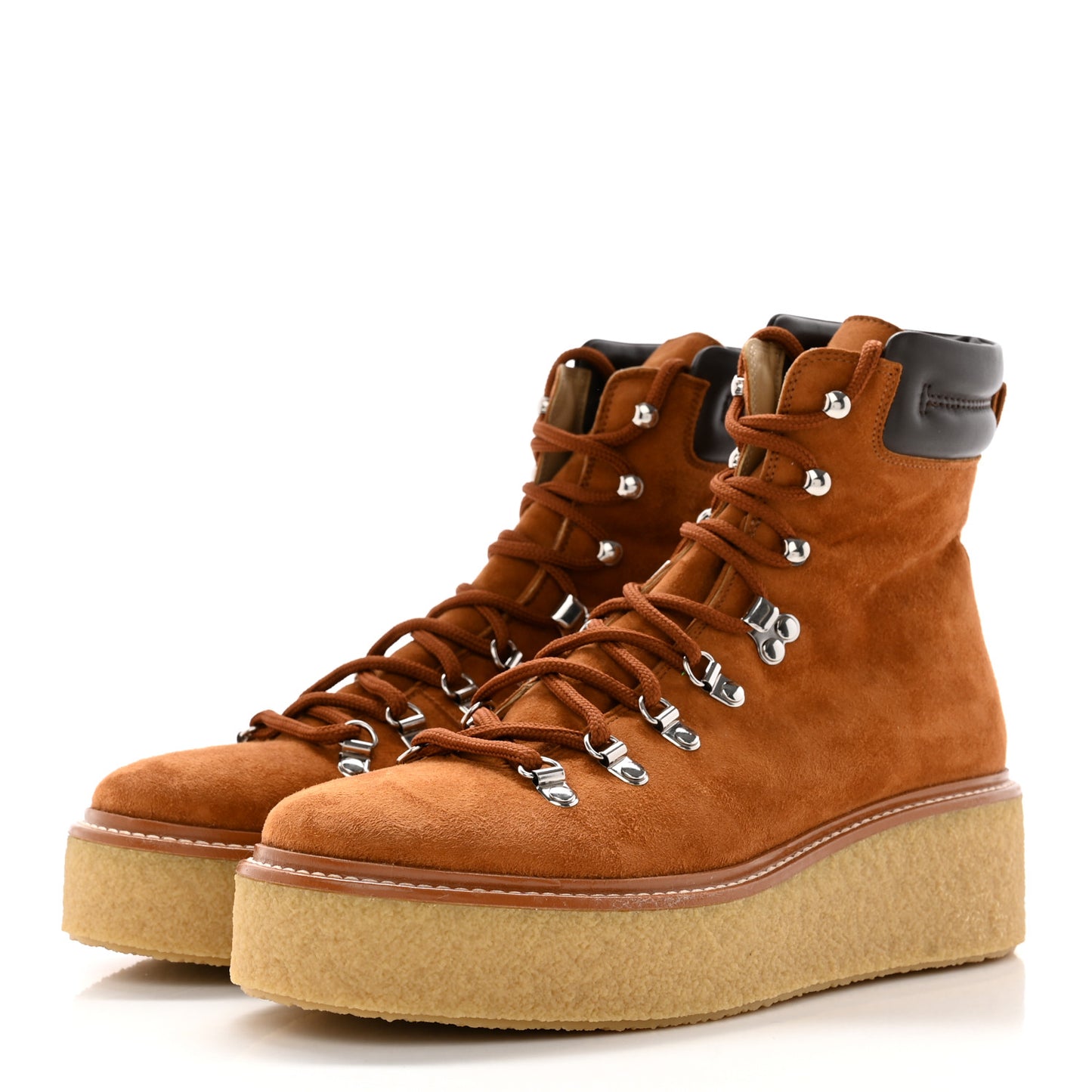 Suede Shearling Womens Discovery Ankle Boots 40 Camel Ecru
