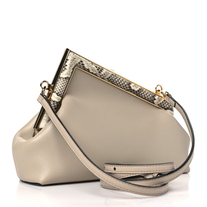 Fendi Shiny Nappa Snakeskin Small Fendi First Nuvola Roccia 3 of 10