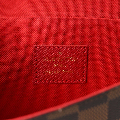 Louis Vuitton Damier Ebene Pochette Felicie Chain Wallet 6 of 8