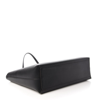 Burberry Grainy Calfskin Haymarket Check Medium Reversible Tote Black 4 of 9
