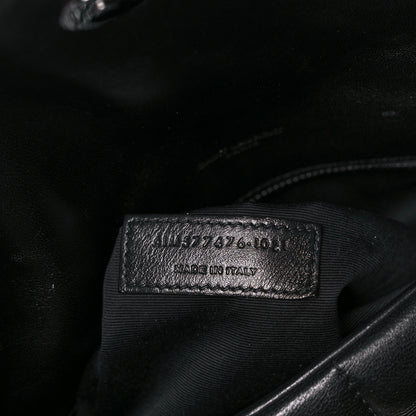 Saint Laurent Lambskin Quilted Monogram Monochrome Small Loulou Puffer Chain Satchel Black 8 of 13