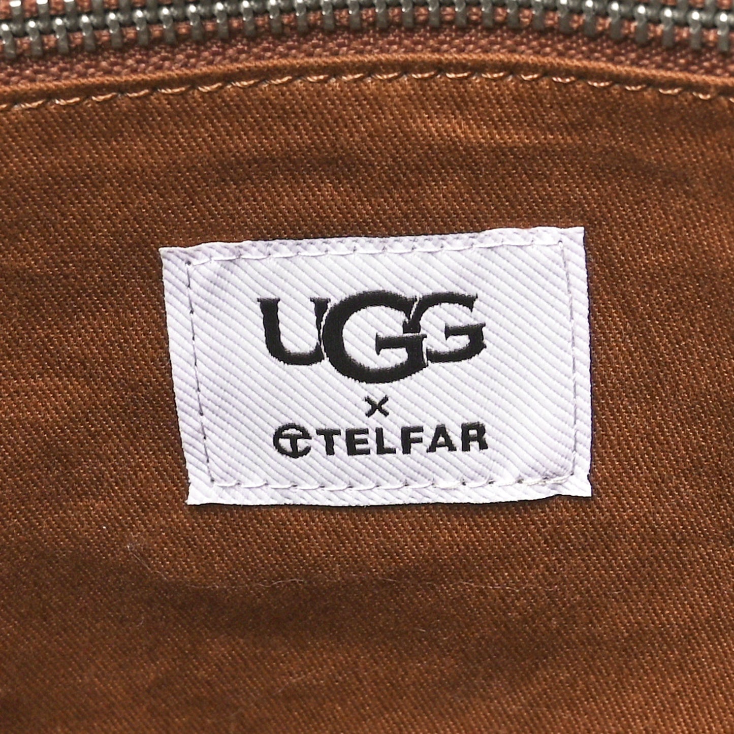 X UGG Suede Shearling Medium Shopping Bag Natural