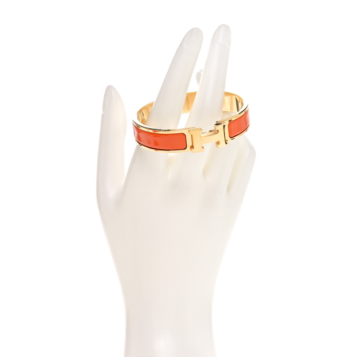 Enamel Narrow Clic Clac H Bracelet PM Orange
