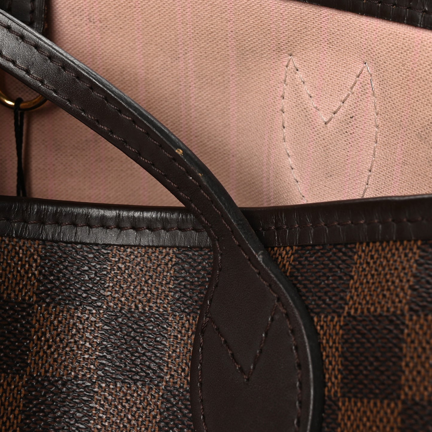 Damier Ebene Neo Neverfull MM Rose Ballerine