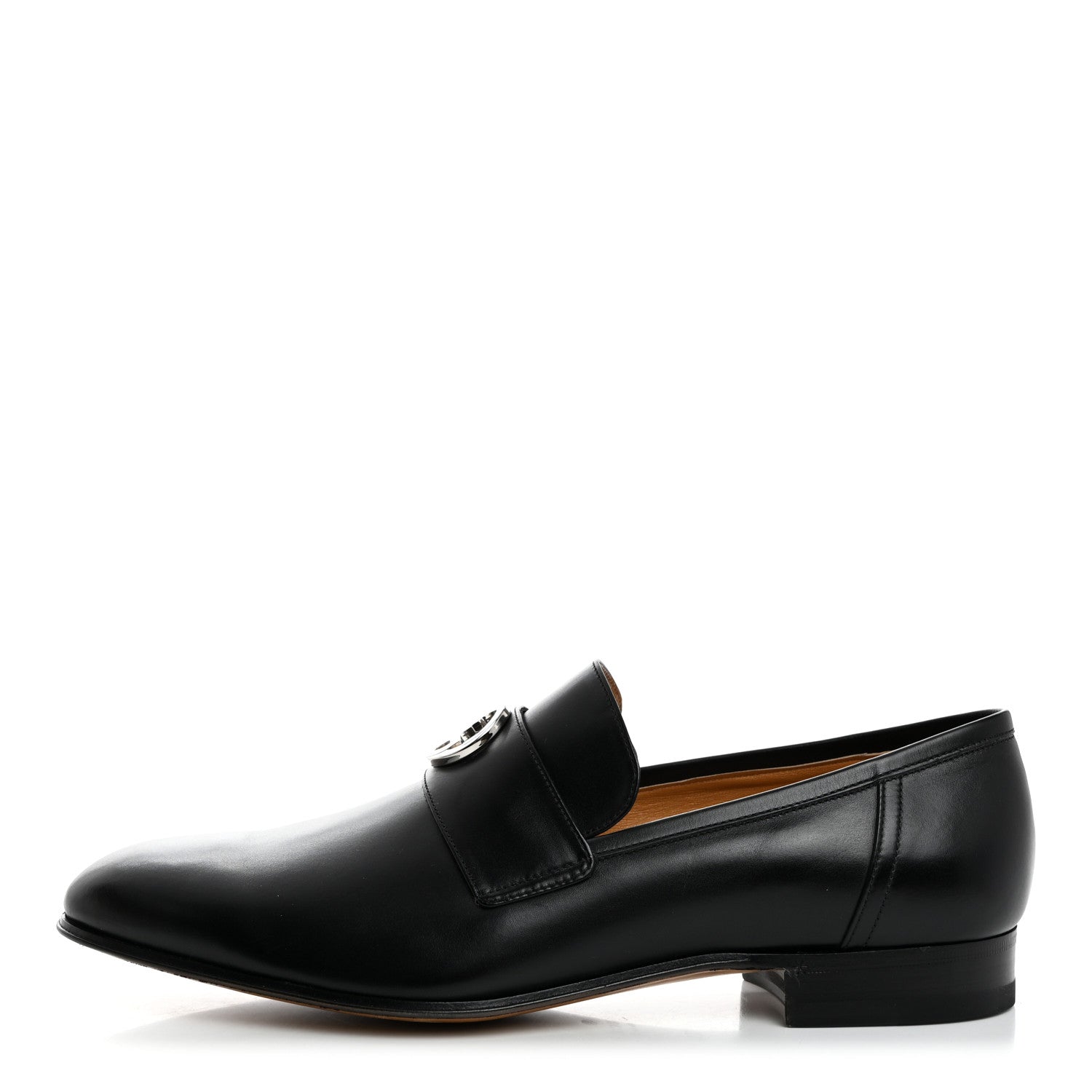 Gucci Calfskin Mens Interlocking GG Loafers 11.5 Black 1 of 9
