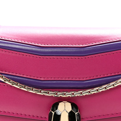 Bulgari Calfskin Serpenti Forever Shoulder Bag Pink Purple 7 of 9