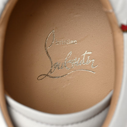 Christian Louboutin Calfskin Neoprene Womens Loubishark Sneakers 40 White 7 of 8