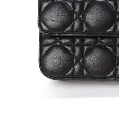 Christian Dior Lambskin Cannage Miss Dior Promenade Pouch Black 14 of 14