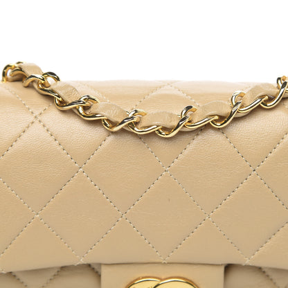 Chanel Lambskin Quilted Mini Square Flap Beige 10 of 12