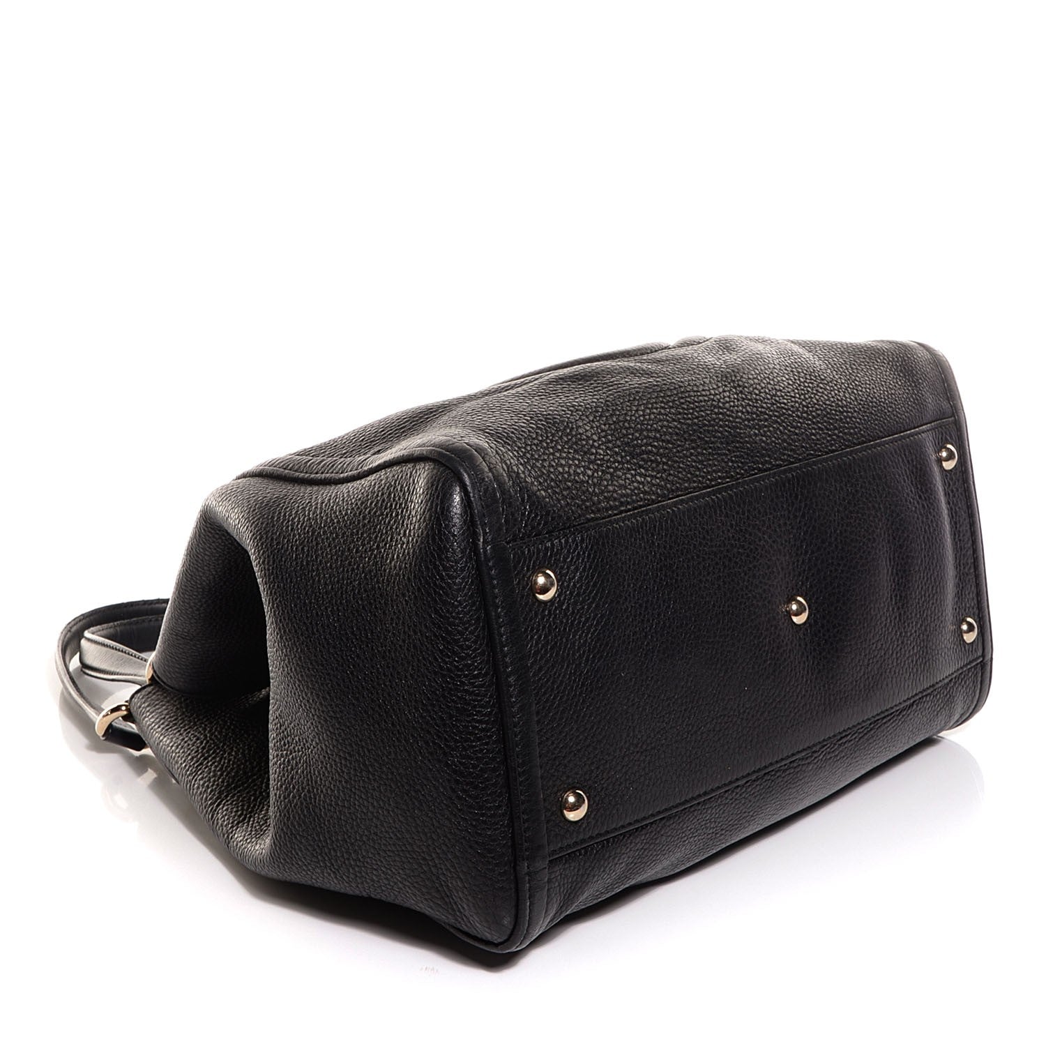 Gucci Pebbled Calfskin Medium Soho Shoulder Bag Black 4 of 9