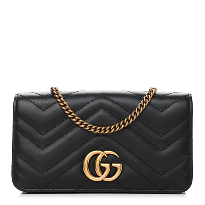 Gucci Calfskin Matelasse GG Marmont Mini Bag Black 1 of 4