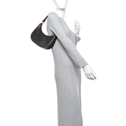 Celine Triomphe Canvas Calfskin Ava Shoulder Bag Tan 2 of 14