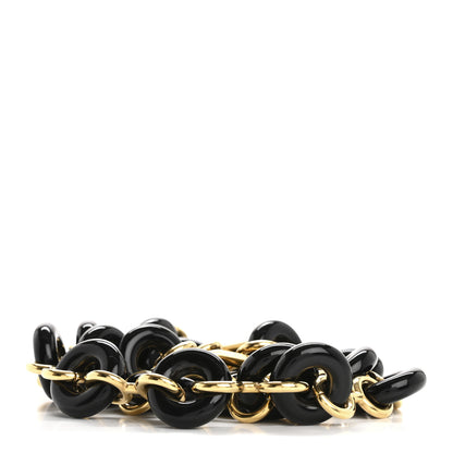 Loewe Brass Acetate Donut Chain Shoulder Strap Black Gold 2 of 4
