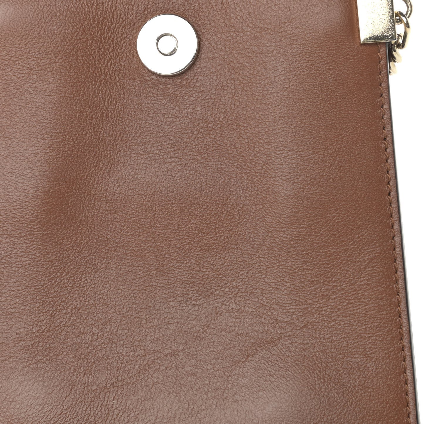 Suede Calfskin Mini Faye Bracelet Bag Tobacco