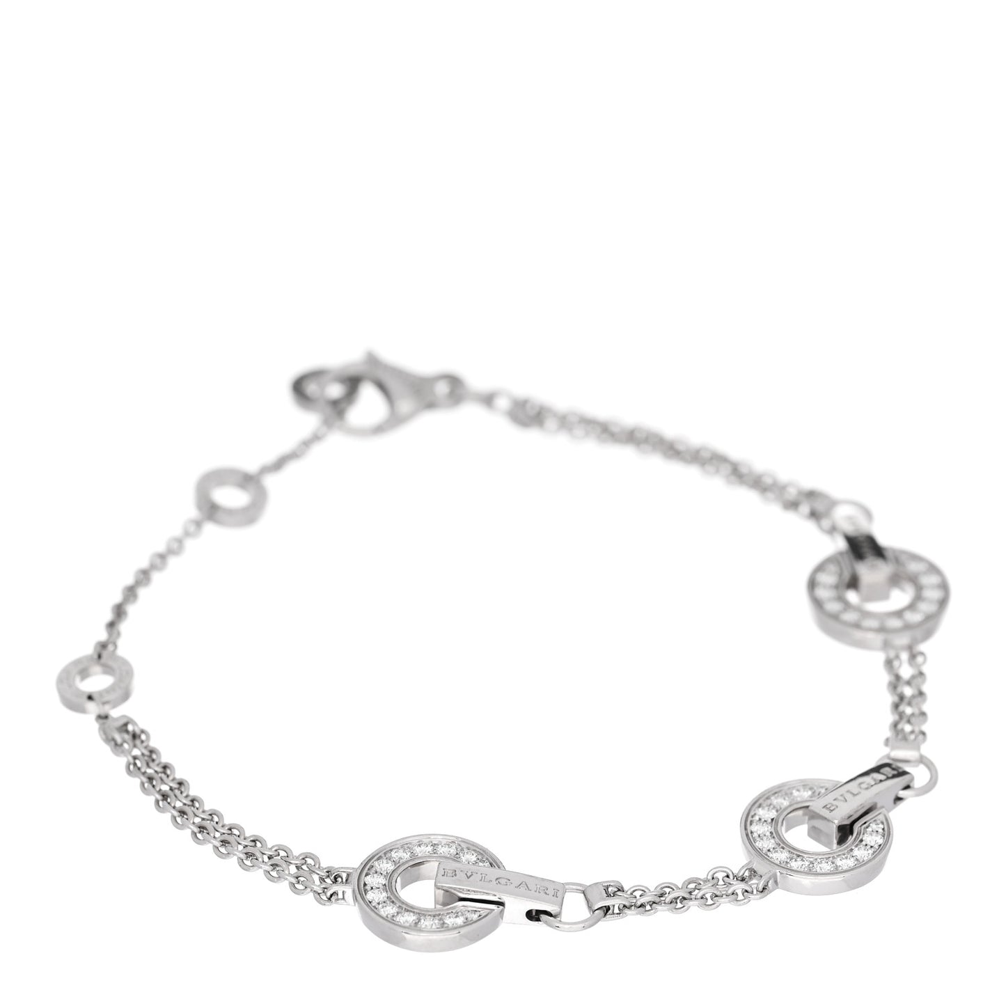 18K White Gold Diamond BVLGARI BVLGARI Openwork Bracelet ML