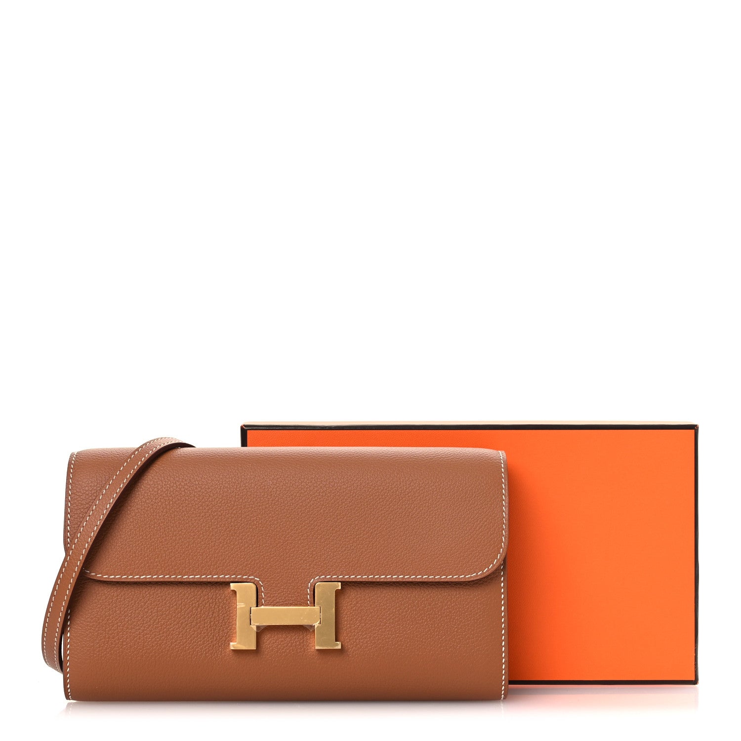 Hermes Evercolor Constance Wallet To Go Gold 12 of 12
