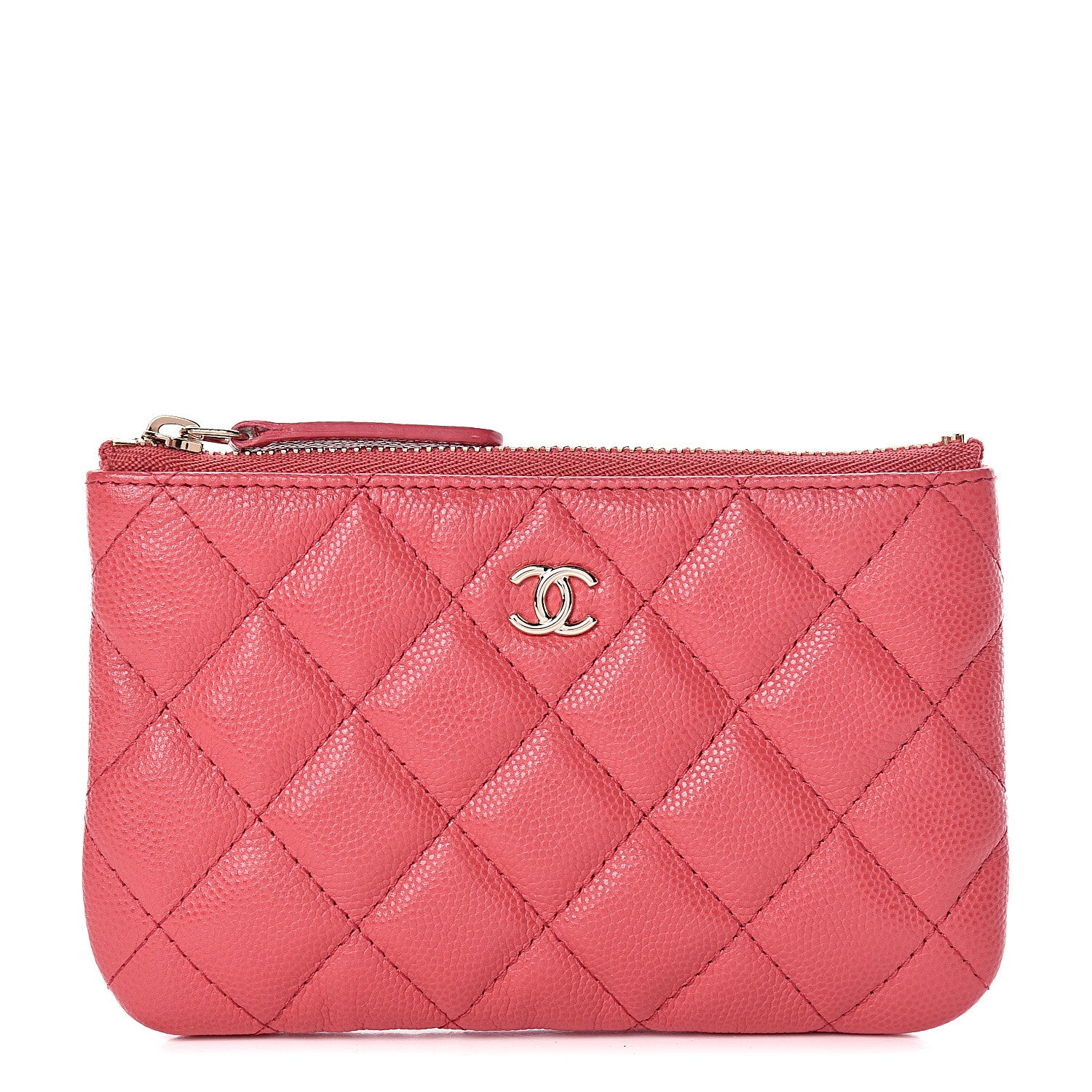 Chanel Caviar Quilted Small Cosmetic Case Dark Pink 1 of 7
