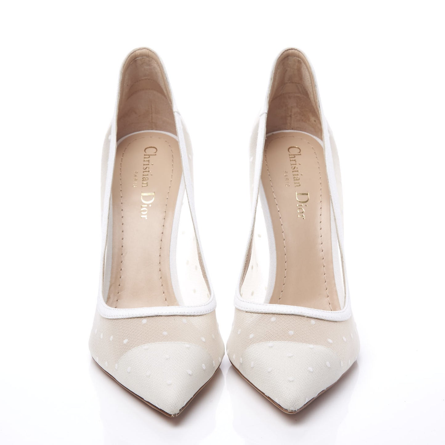 Mesh Plumetis Tulle D-Moi Pumps 39 White